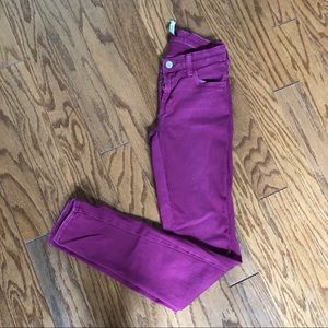 Size 25 J Brand Skinny “Jeans” in Red Raspberry